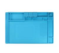 HARFINGTON Soldering Mat 17.7"x11.8" Silicone Magnetic Soldering Mat Heat Resistant Electronics Work Mat for BGA Soldering Gun Workbench CellPhone Computer Electronics Repair, Blue