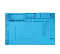 HARFINGTON Soldering Mat 17.7"x11.8" Silicone Magnetic Soldering Repair Mat Heat Resistant Electronics Work Mat for BGA Soldering Gun Workbench CellPhone Computer Electronics Repair, Blue