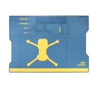 HARFINGTON Soldering Mat 20.3"x14.4" Silicone Magnetic Soldering Repair Mat Heat Resistant Electronics Work Mat for BGA Soldering Gun Workbench CellPhone Computer Electronics Repair, Blue