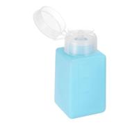 HARFINGTON Solvent Alcohol Dispenser 200ml(6.8oz) Press Type ESD Safe Anti-Splash Liquid Dispenser Pump with Sealing Plastic Lid for Alcohol, Nail Polish & Makeup Remover, Blue