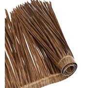 HARFINGTON Tiki Straw Roof 118" x 20" Mexican Artificial Palm Straw Rolls Hut Grass Skirting Roof for Garden Patio Tiki Bars Fence Party Decoration, Dry Grass