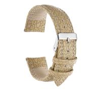 HARFINGTON Watch Band 22mm Width Microfiber Leather Quick Release Soft Watch Straps Replacement Cracked Pattern with Stainless Steel Silver Buckle and Spring Bar for Men Women, Brown
