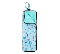 HARFINGTON Wet Umbrellas Bag 4.9" x 14.2" Superfine Fiber Strong Water Absorption Umbrella Case Cover Portable Waterproof Case for Storage Travel Home Outdoor, Sky Blue