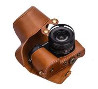 Hargedis XEVN for Sony Alpha A6400 A6300 A6000 A6100 Camera Case, Premium PU Leather Camera Case, Full Body Protective Fit 16-50mm Lens with Shoulder Strap, Brown
