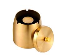 Hargtar Outdoor Ashtrays for Patio with Lid, Ash Trays with Covers, Ashtray Odorless, Ash Tray Sets for Cigarettes, Outside Covered Stainless Steel Iron Windproof Tabletop