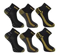 Hari Deals Mens Cotton Rich Work Trainer Ankle Socks 6 Pairs