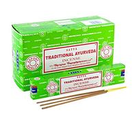 Hari Deals Satya Incense Stick Fragrances Sandal Wood Lavender Champ Musk Positive Vibes Namaste Nag Champa Reiki Rose 6 Packs (Traditional Ayurveda)