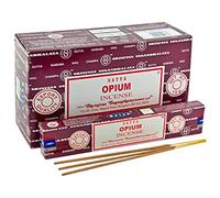 Hari Deals Satya Incense Stick Fragrances Sandal Wood Lavender Champ Musk Positive Vibes Namaste Nag Champa Reiki Rose 6 Packs (Opium)