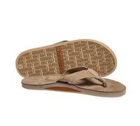 Hari Mari Fields - Men's Premium Leather Flip Flops - Sandals with Comfortable Leather Straps and Arch Support - Beach Shoes for Men, Stone, 8.5 UK