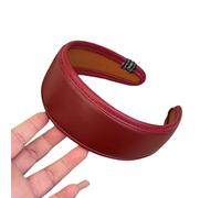 Hariband Wide Brimmed Leather Headwear For Women Lady Soft Comfortable Hair Accessory Everyday Use Leather Hair Accessory