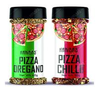 HARIBAS Combo Chilli Flakes and Oregano, Chilli Flakes 50GM and Oregano Powder 60GM, Oregano and Chilli Flakes for Pizza Dominos Oregano Seasonings for Pizza, Chilli Flakes in Pantry (110gm)