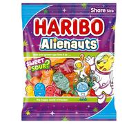 HARIBO Alienauts Fruity Chewy Sweets, 150g Bag - Fun Space-Themed Jelly Mix | Sweet & Sour Mix, 6 Flavors, Orange, Raspberry, Pineapple, Cherry, Blackcurrant, Apple