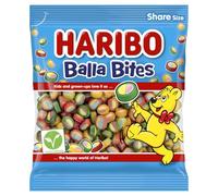 HARIBO Balla Bites Original Fruit Flavour Gums 140g - Soft Chewy Candy Bites, Fruity Mini Pieces