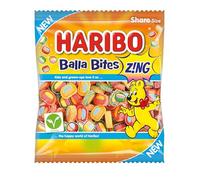 HARIBO Balla Bites Z!ng 140g Sharebag - Fizzy Fruit Flavour Chewy Candy Sweets - Tangy Soft Bites
