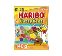 Haribo Buzzy Bees PMP £1.25 12 x 140g - Fizzy Fruit Gummy Sweets