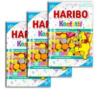 Haribo Confetti 3 x 160 g Fruit Gum Pack of 3