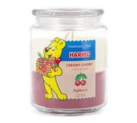 HARIBO Candle, Creamy Cherry Scent, 2-Wick, Long Burning Time (100 h), Large Scented Candle in Glass with Lid (510 g)