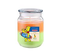 HARIBO Exotic Scented Candle in Glass with Lid | Fruity Pineapple, Mango, Lime | 2 Wick, 100 Hour Burn Time | 510g