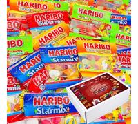 Haribo Fun Size Party Mixed Mini Sweets Mixed Bags 16g - Starmix, Giant Strawbs,Tangfastics, Supermix Mini Treat Bags - Pick Any Number of Bags