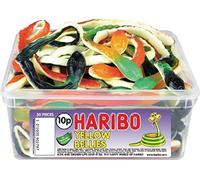 HARIBO Giant Snakes Yellow Bellies - Fruity and Chewy Gummy Sweets - 767g Tub