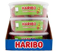 HARIBO Giant Strawbs 6 x 75 Pieces Sweets Tub (825 g)