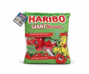 Haribo Giant Strawbs Plush Cushion 5 Strawberry Plushie Friends Gift UK
