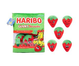 Haribo Giant Strawbs Plush Snack Bag New Kids Childrens Toy