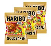 Haribo Gold Bears, 3 Piece Package, Gummy Bears, Wine Gums, Sweets, Bag, Pouch