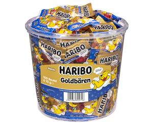 Haribo Gold Bears Good Night 100 Mini Bags with Gummy Candy 1200g