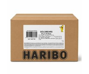 Haribo Goldbears Jelly Candy 36 x 80g Bags Full Case