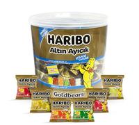 Haribo Gummy Candy Variety Pack, 100 Mini Bags, Jelly Gift Box - Halal