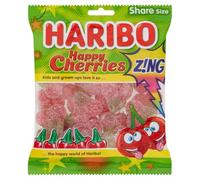 HARIBO Happy Cherries Zing Fizzy & Jelly Sweets Sharing Bag 160g