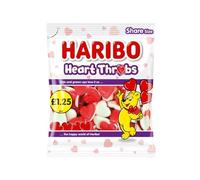 Haribo Heart Throbs PMP £1.25 12 x 140g - Fizzy Fruit Gummy Sweets