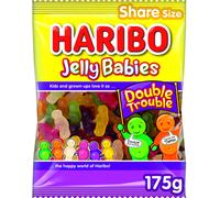 Haribo Jelly Babies Double Trouble Sweets Bag, 175g