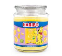 Haribo™ Lemon Fruits Scented Candle, 2 Wicks, HxD: 13 x 10 cm, 100 Hours Burn time, Glass Candle, Lemon & Grapefruit.