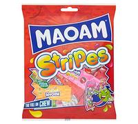 Haribo Maoam Stripes Fruit and Cola Flavour Chewy Sweets Bag - Pack of 12 x 140G