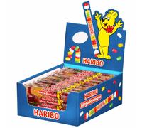 HARIBO Mega Roulette, Fruit Rubber Wheels, Chewy Jellies, 45g (Pack of 40)