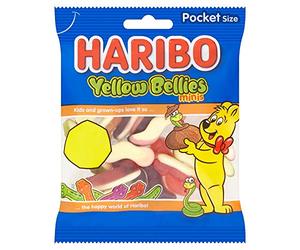 Haribo Mini Yellow Bellies Bag - Pack of 20 x 70G