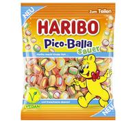 Haribo Pico-Balla Sour Vegan 3 x 160 g Sour Fruit Gums with Confectionery Filling Pack of 3