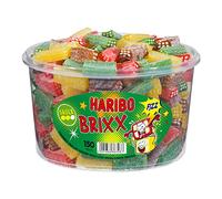 Haribo Prickle Brixx, Acid Fruit Gummies with Fizzy Powder, Gummy Bears, Wine Gummies, Fruit Gummies, 150 Units, 1200 g Tin