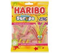 HARIBO Rainbow Strips Z!ng Bag - Pack of 12 x 130G