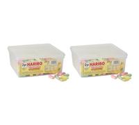 Haribo Rhubarb and Custard Sweets Tub, 810g (Pack of 2)
