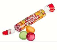 Haribo Roulette Halal 10 x 25gram Rolls of Gummy Swets Halal Haribo Roulette