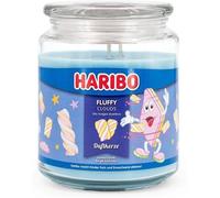 Haribo Scented Candle in Glass, Fluffy Clouds 510 g, Sweet Scented Candle, 100 Hours Burning Time, 2 Wicks, Gift Idea for Women, Sweet Room Fragrance