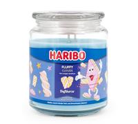 Haribo Scented Candle in Glass, Fluffy Clouds 510 g, Sweet Scented Candle, 100 Hours Burning Time, 2 Wicks, Gift Idea for Women, Sweet Room Fragrance