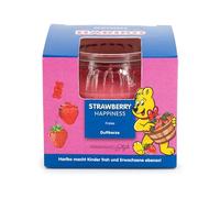 HARIBO Set of 3 Scented Candles in Glass Strawberry, Strawberry, Gummy Bear, Gift Idea, Gift Set, Gift Box, 85 g, 20 Hours Burning Time