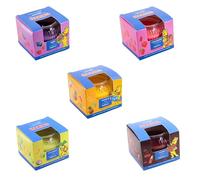 Haribo Small Scented Candle in Glass, Set of 5 Candles in Gift Box, Small Scented Candle with Burning Time of up to 20 Hours, 5 Fragrances for Home, Gift Idea