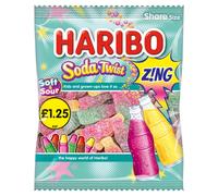 HARIBO Soft & Sour Soda Twist 140g (Pack of 12)