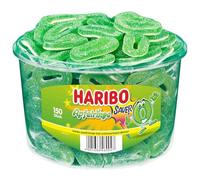 Haribo Sour Apple Rings 1.2 kg Tub Pack of 1)