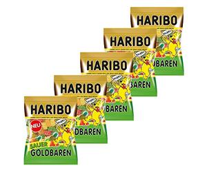 Haribo Sour Gold Bears, 5 Piece Package, Gummy Bear, Wine Gums, Sweets, In Bag, Pouch